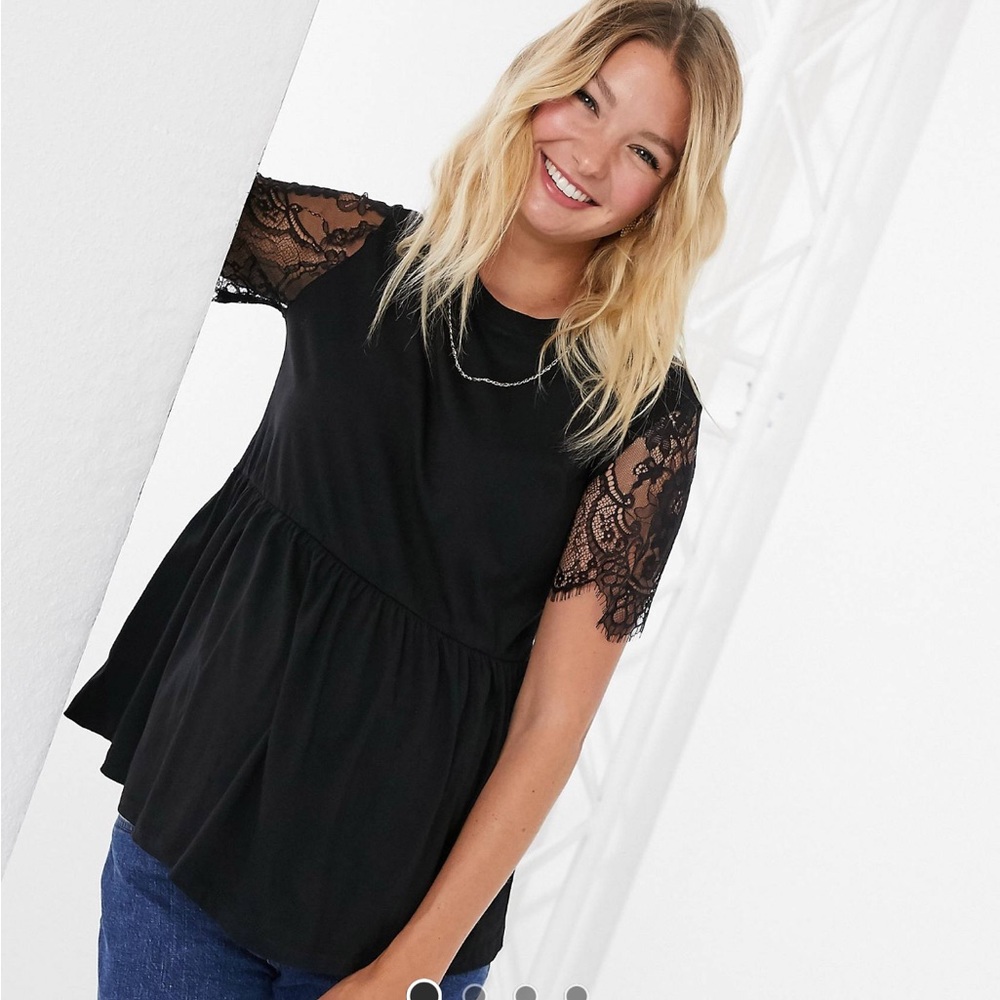 ASOS Maternity Smock Top with Lace Sleeves 12